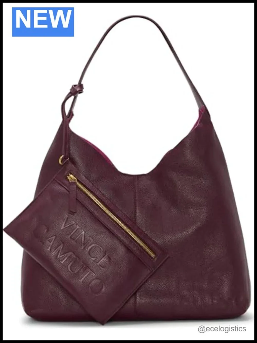 Genuine Leather Hobo Bag with Magnetic Closure 24